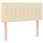 vidaXL Giroletto a Molle con Materasso Crema 90x200 cm inTessuto