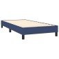 vidaXL Giroletto a Molle con Materasso Blu 90x190 cm in Tessuto