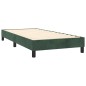 vidaXL Giroletto a Molle con Materasso Verde Scuro 100x200 cm Velluto
