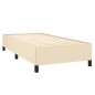vidaXL Giroletto a Molle con Materasso Crema 90x190 cm in Tessuto
