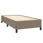 vidaXL Giroletto a Molle con Materasso Tortora 100x200 cm in Tessuto