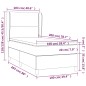 vidaXL Giroletto a Molle con Materasso Tortora 100x200 cm in Tessuto