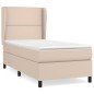 vidaXL Giroletto a Molle con Materasso Cappuccino 80x200 cm Similpelle