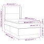 vidaXL Giroletto a Molle con Materasso Cappuccino 80x200 cm Similpelle
