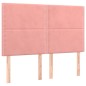 vidaXL Giroletto a Molle con Materasso Rosa 140x190 cm in Velluto