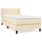 vidaXL Giroletto a Molle con Materasso Crema 80x200 cm inTessuto
