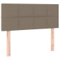 vidaXL Giroletto a Molle con Materasso Tortora 90x190 cm in Tessuto
