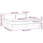 vidaXL Giroletto a Molle con Materasso Tortora 200x200 cm in Tessuto