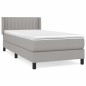 vidaXL Giroletto a Molle con Materasso Grigio Chiaro 90x200 cm Tessuto