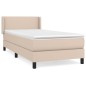 vidaXL Giroletto a Molle con Materasso Cappuccino 90x190 cm Similpelle