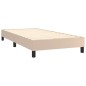 vidaXL Giroletto a Molle con Materasso Cappuccino 90x190 cm Similpelle