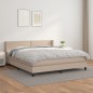 vidaXL Giroletto a Molle con Materasso Cappuccino 180x200cm Similpelle