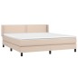 vidaXL Giroletto a Molle con Materasso Cappuccino 180x200cm Similpelle