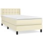 vidaXL Giroletto a Molle con Materasso Crema 100x200 cm in Similpelle