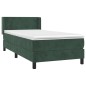 vidaXL Giroletto a Molle con Materasso Verde Scuro 90x190 cm Velluto