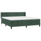 vidaXL Giroletto a Molle con Materasso Verde Scuro 180x200 cm Velluto