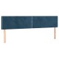 vidaXL Giroletto a Molle con Materasso Blu Scuro 160x200 cm in Velluto