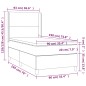 vidaXL Giroletto a Molle con Materasso Blu 90x190 cm in Tessuto