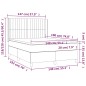 vidaXL Giroletto a Molle con Materasso Marrone Scuro 140x190cm Tessuto