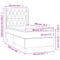 vidaXL Giroletto a Molle con Materasso Crema 80x200 cm inTessuto