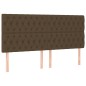 vidaXL Giroletto a Molle con Materasso Marrone Scuro 200x200cm Tessuto
