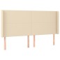 vidaXL Giroletto a Molle con Materasso Crema 160x200 cm in Tessuto