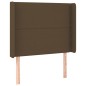 vidaXL Giroletto a Molle con Materasso Marrone Scuro 90x200 cm Tessuto