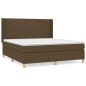 vidaXL Giroletto a Molle con Materasso Marrone Scuro 180x200cm Tessuto