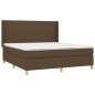 vidaXL Giroletto a Molle con Materasso Marrone Scuro 180x200cm Tessuto