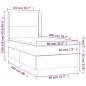 vidaXL Giroletto a Molle con Materasso Grigio Chiaro 80x200 cm Tessuto