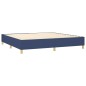 vidaXL Giroletto a Molle con Materasso Blu 200x200 cm in Tessuto