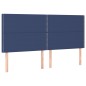 vidaXL Giroletto a Molle con Materasso Blu 200x200 cm in Tessuto