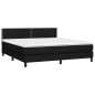 vidaXL Letto a Molle con Materasso e LED Nero 180x200cm in Tessuto vidaXL Letto a Molle con Materasso e LED Nero 180x200cm in Tessuto