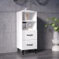 Credenza 34,5x34x90 cm in Legno Multistrato Bianco Lucido Credenza 34,5x34x90 cm in Legno Multistrato Bianco Lucido