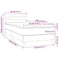 vidaXL Letto a Molle Materasso e LED Marrone Scuro 80x200cm in Tessuto vidaXL Letto a Molle Materasso e LED Marrone Scuro 80x200cm in Tessuto