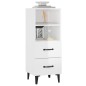 Credenza 34,5x34x90 cm in Legno Multistrato Bianco Lucido Credenza 34,5x34x90 cm in Legno Multistrato Bianco Lucido