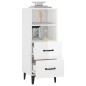 Credenza 34,5x34x90 cm in Legno Multistrato Bianco Lucido Credenza 34,5x34x90 cm in Legno Multistrato Bianco Lucido