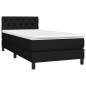 vidaXL Letto a Molle con Materasso e LED Nero 80x200 cm in Tessuto vidaXL Letto a Molle con Materasso e LED Nero 80x200 cm in Tessuto