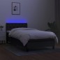 vidaXL Letto a Molle con Materasso e LED Nero 80x200 cm in Tessuto vidaXL Letto a Molle con Materasso e LED Nero 80x200 cm in Tessuto