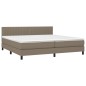 vidaXL Letto a Molle Materasso e LED tortora 200x200cm in Tessuto vidaXL Letto a Molle Materasso e LED tortora 200x200cm in Tessuto