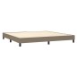 vidaXL Letto a Molle Materasso e LED tortora 200x200cm in Tessuto vidaXL Letto a Molle Materasso e LED tortora 200x200cm in Tessuto
