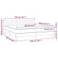 vidaXL Letto a Molle Materasso e LED tortora 200x200cm in Tessuto vidaXL Letto a Molle Materasso e LED tortora 200x200cm in Tessuto