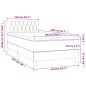 vidaXL Letto a Molle con Materasso e LED Blu 100x200cm in Tessuto vidaXL Letto a Molle con Materasso e LED Blu 100x200cm in Tessuto