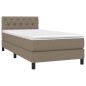 vidaXL Letto a Molle con Materasso e LED Tortora 80x200 cm in Tessuto vidaXL Letto a Molle con Materasso e LED Tortora 80x200 cm in Tessuto
