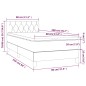 vidaXL Letto a Molle con Materasso e LED Tortora 80x200 cm in Tessuto vidaXL Letto a Molle con Materasso e LED Tortora 80x200 cm in Tessuto