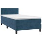 vidaXL Letto a Molle con Materasso e LED Blu Scuro 100x200 cm vidaXL Letto a Molle con Materasso e LED Blu Scuro 100x200 cm
