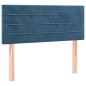 vidaXL Letto a Molle con Materasso e LED Blu Scuro 90x200cm in Velluto