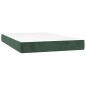 vidaXL Letto a Molle con Materasso e LED Verde Scuro 120x200cm Velluto vidaXL Letto a Molle con Materasso e LED Verde Scuro 120x200cm Velluto
