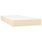vidaXL Letto a Molle con Materasso e LED Crema 90x190 cm in Tessuto vidaXL Letto a Molle con Materasso e LED Crema 90x190 cm in Tessuto