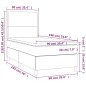 vidaXL Letto a Molle con Materasso e LED Crema 90x190 cm in Tessuto vidaXL Letto a Molle con Materasso e LED Crema 90x190 cm in Tessuto